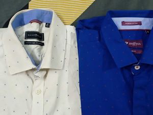 Men's Cream Polka Dot Button-Down Shirt