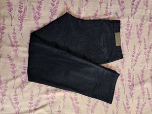 Stylish Dark Gray Corduroy Pants