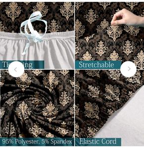 Elegant Damask Sofa Cover