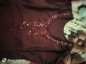 Beautiful Maroon Kurta Set with Dupatta