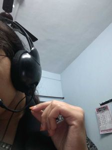 Black Wired Headphones mic philips