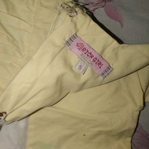 2 Year Kid Frock With Set Cap, Good Condition