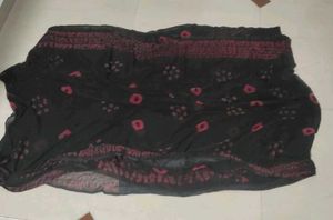 Bandhni Black Saree