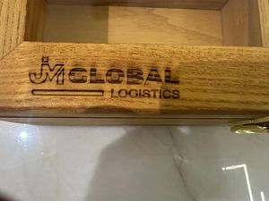 Woodenstorage box with glass lid