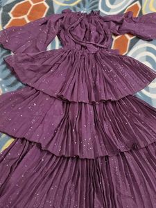 Party Wear Purple Dress