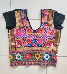 Embroidered Patchwork Blouse Top Navratri