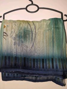 Green Printed Saree