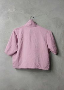 y2k tokyo misfit cropped lavender shirt