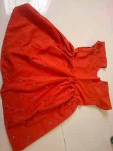 Beautiful Orange Ethnic frock