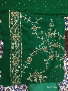 Green Embroidered Kurta Set