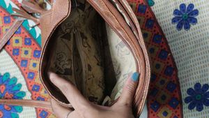 Stylish Brown Braided Handbag