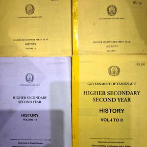 Higher Secondary History Textbooks (Vol I & II)