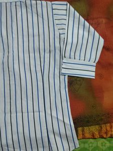 Striped Button-Up Shirt