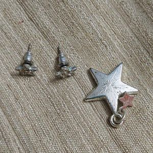 Sparkling Star Earrings &amp; Pendant Set