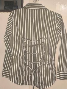 Chic Striped Button-Up Shirt