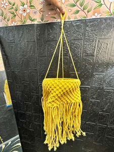 Macrame Lamp Shade &amp; Planter Combo