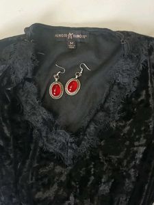 Y2K GOTHIC VELVET TOP