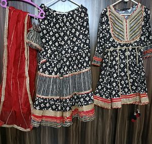 Bandhani Print Dress Set
