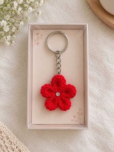Handmade Crochet Red Bow Keychain Each 50