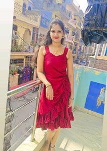 Elegant Red Velvet Dress