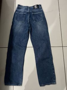 Off Duty Blue Straight-Leg High-Waist Jeans
