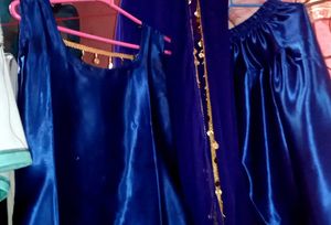 Blue kurti &amp; dupatta bottom
