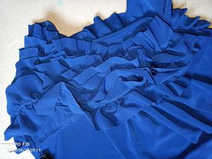 Royal Blue Ruffled Cocktail Dress