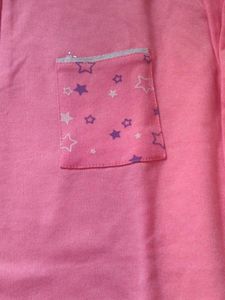Cute woolen Pink Star Pajama Set