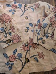 BOMBAY PAISELY Floral Print Puff Sleeve Blouse
