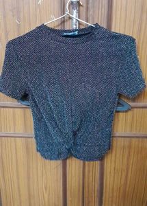 Sparkly Twist Front Top
