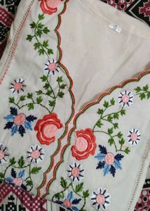 Embroidered White Kurta Set