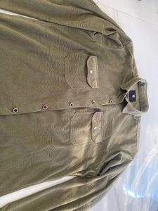 Men's Casual Olive Green Shirt