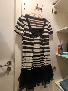 Striped Black and White Dress