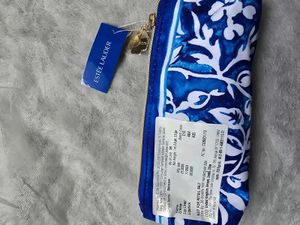 Estee Lauder Pouch - Blue Floral Print