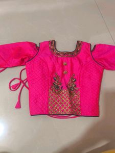 Vibrant Pink Embroidered Blouse