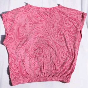 Pink Swirl Print Top