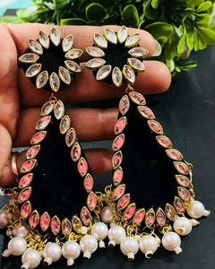 Fancy Party Wear Havey Long Size Earrings
