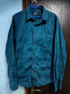 Men's Teal Blue Casual Shirt