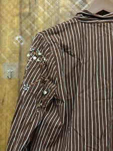 Striped Crop Top with Embellishments(Brand new )