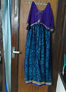 Beautiful Royal Blue & Teal Gown