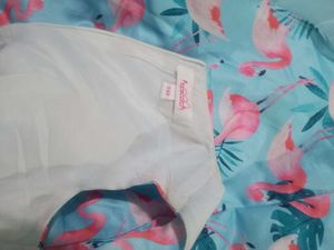 Flamingo Print Party Dress