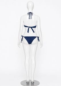 Denim Look Bandeau Bikini Set