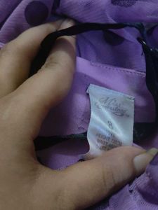 Charming Purple Polka Dot Dress imported China