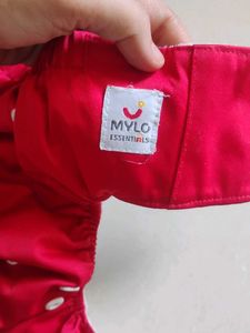Red Cloth Diaper with Snaps