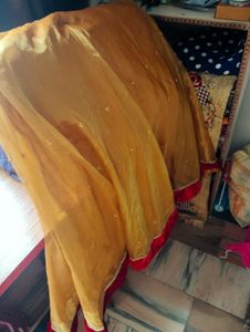 Golden Skirt with Red Border