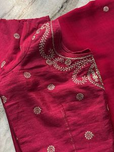 Elegant pink pita work Saree