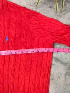 US Polo Cable Knit Sweater