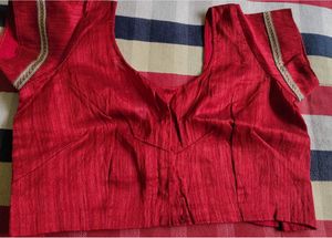 Red Silk Blouse