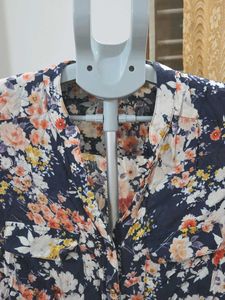 Floral Print Button-Up Shirt