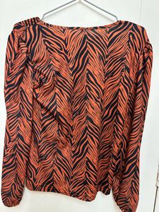 Animal Print Full Sleeves Top